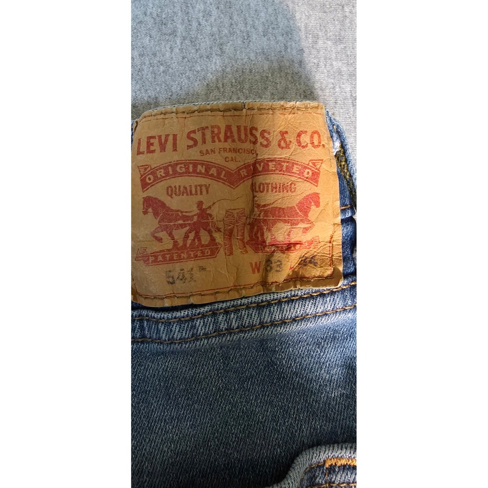 Levis 541 Athletic Taper Jeans Mens 33x30 Blue Denim Medium Wash 541-0000 - Picture 8 of 10